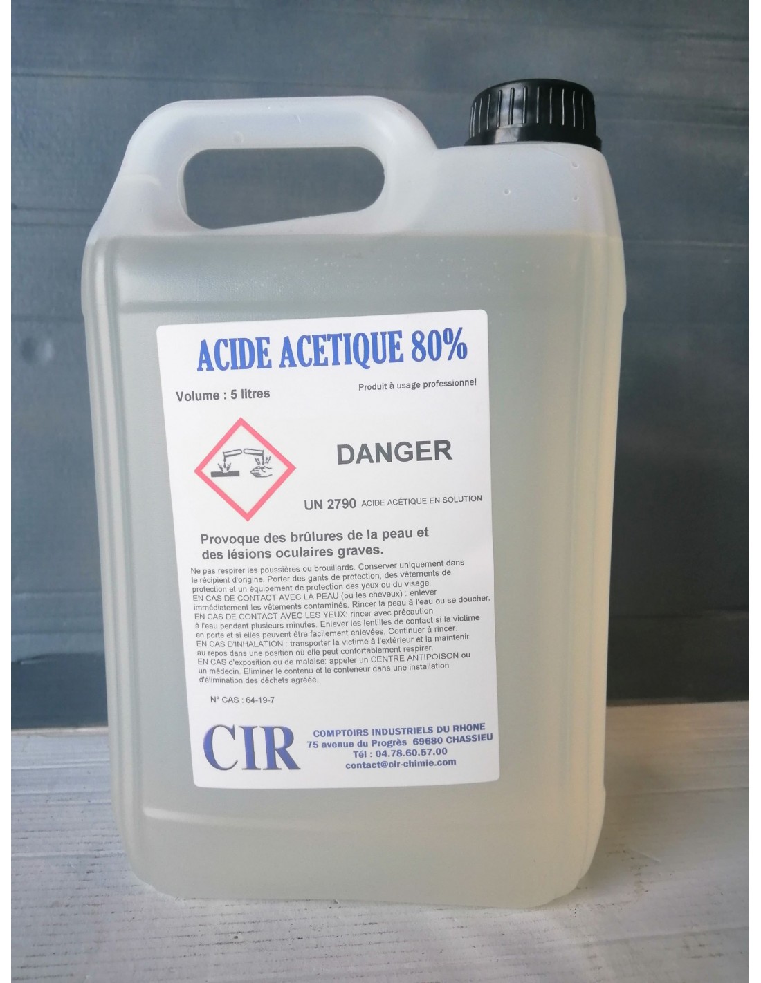 Acide acétique Achat produit concentré pour désherbant & autre